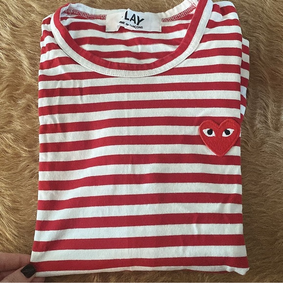 Comme des Garçons Play Striped Long Sleeved T-Shirt preloved - Picture 5 of 6